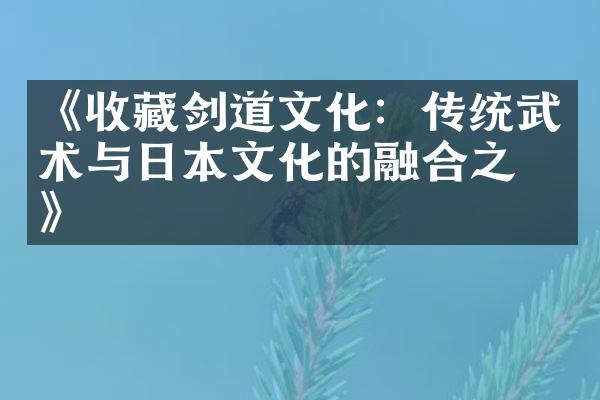 《收藏剑道文化：传统武术与日本文化的融合之美》