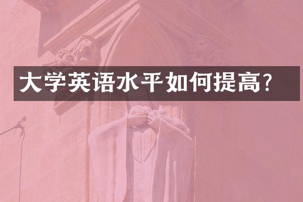 大学英语水平如何提高？