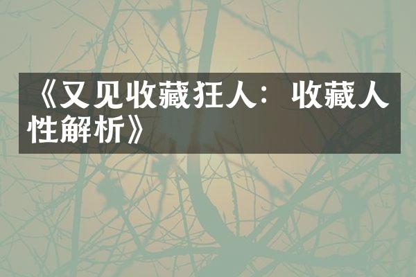 《又见收藏狂人：收藏人性解析》