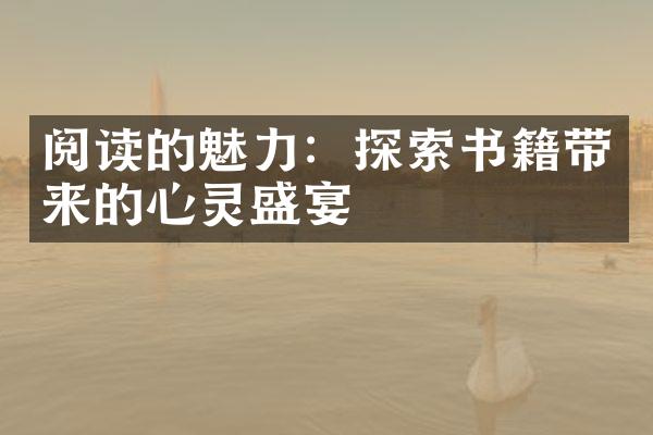 阅读的魅力：探索书籍带来的心灵盛宴