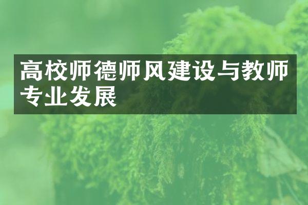 高校师德师风建设与教师专业发展