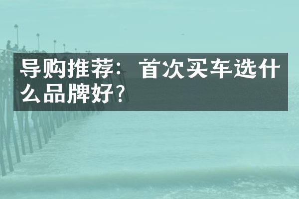 导购推荐：首次买车选什么品牌好？