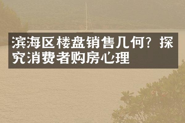 滨海区楼盘销售几何？探究消费者购房心理