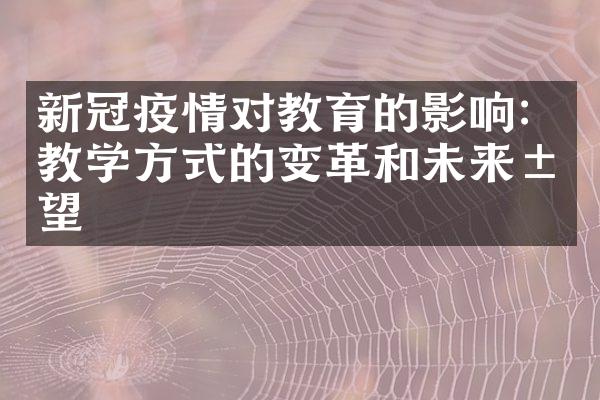 新冠疫情对教育的影响：教学方式的变革和未来展望