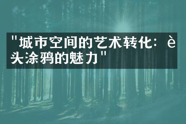 "城市空间的艺术转化：街头涂鸦的魅力"