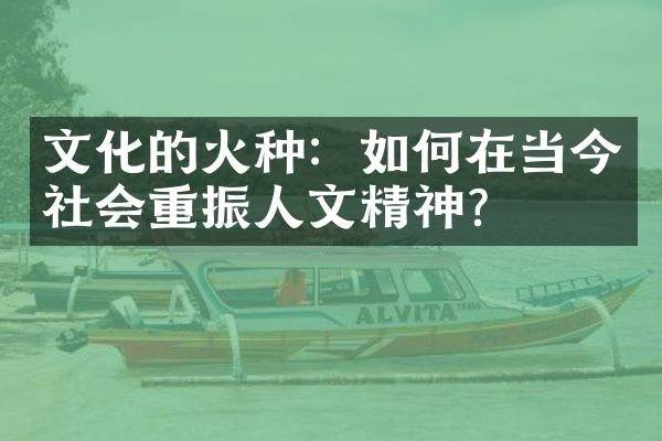 文化的火种：如何在当今社会重振人文精神？