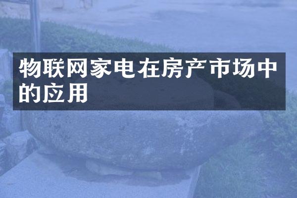 物联网家电在房产市场中的应用