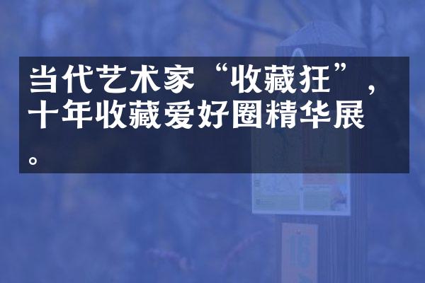 当代艺术家“收藏狂”，十年收藏爱好圈精华展出。