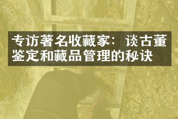 专访著名收藏家：谈古董鉴定和藏品管理的秘诀