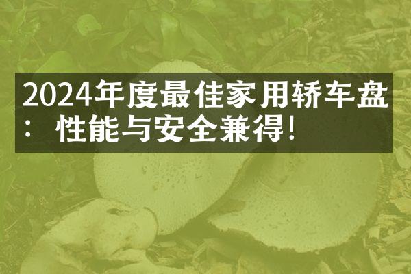 2024年度最佳家用轿车盘点：性能与安全兼得！