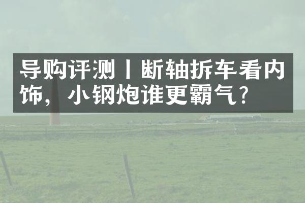 导购评测丨断轴拆车看内饰，小钢炮谁更霸气？