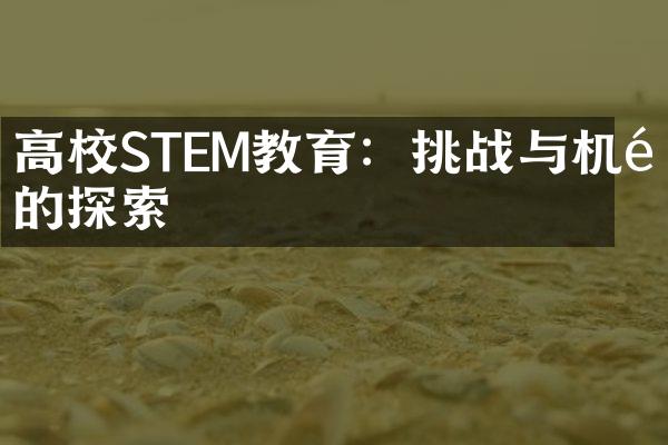 高校STEM教育：挑战与机遇的探索