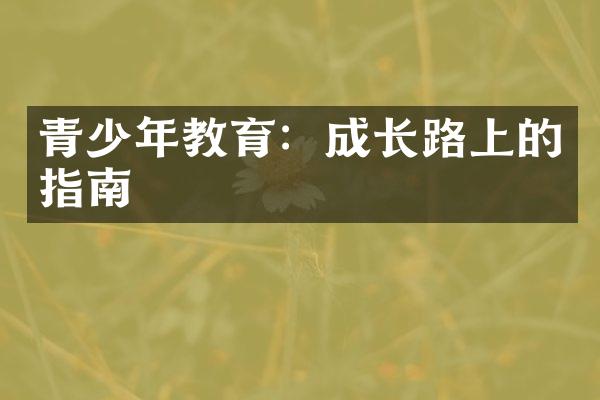 青少年教育：成长路上的指南