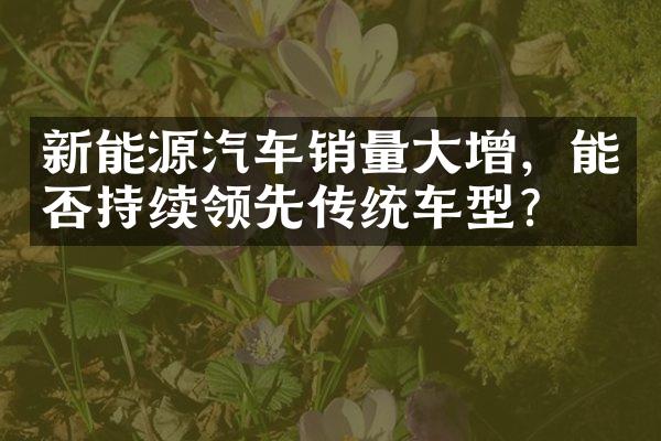 新能源汽车销量大增，能否持续领先传统车型？