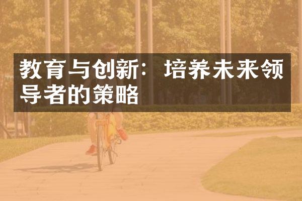 教育与创新：培养未来领导者的策略