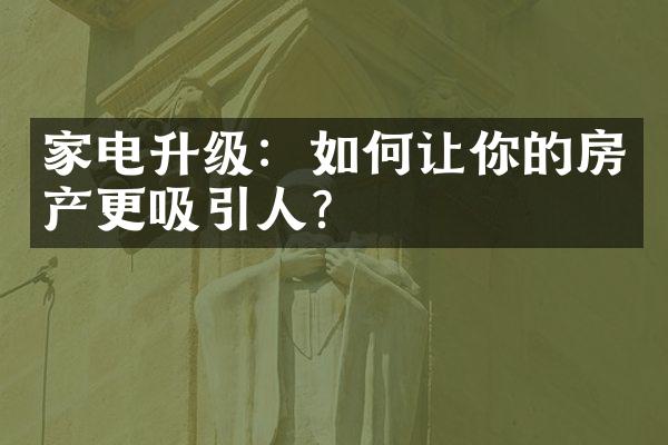 家电升级：如何让你的房产更吸引人？