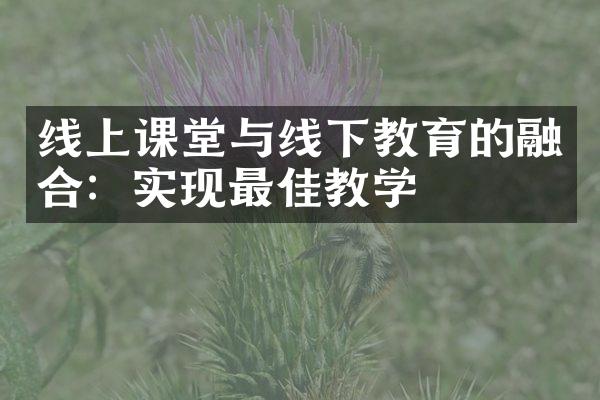 线上课堂与线下教育的融合：实现最佳教学