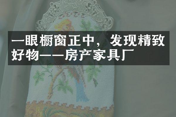 一眼橱窗正中，发现精致好物——房产家具厂