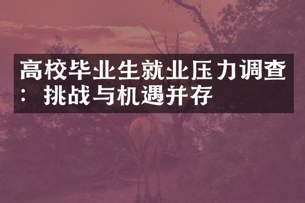 高校毕业生就业压力调查：挑战与机遇并存