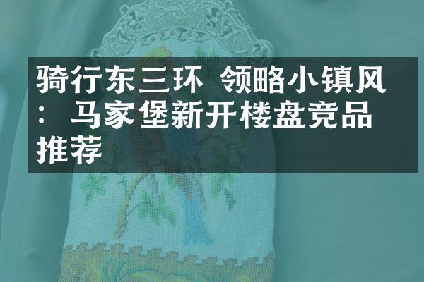 骑行东三环 领略小镇风光：马家堡新开楼盘竞品盘推荐