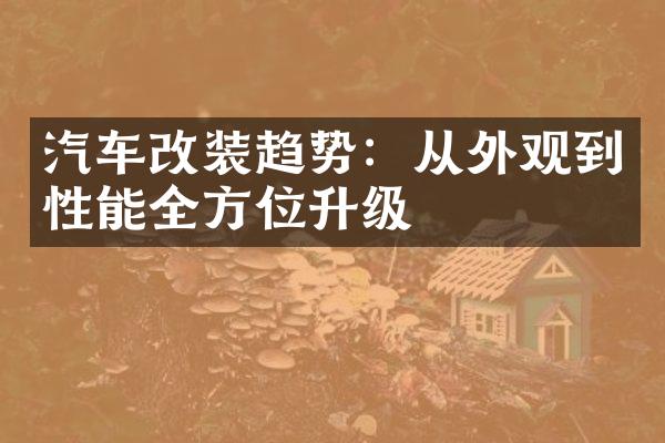 汽车改装趋势：从外观到性能全方位升级