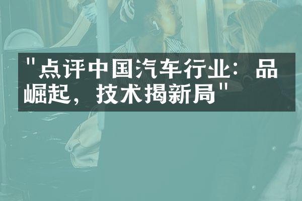 "点评中国汽车行业：品牌崛起，技术揭新局"