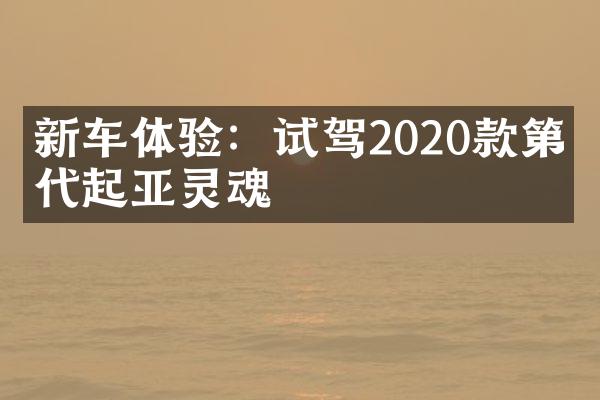 新车体验：试驾2020款第四代起亚灵魂