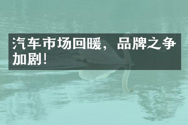 汽车市场回暖，品牌之争加剧！