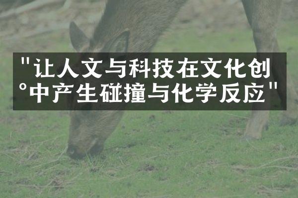 "让人文与科技在文化创新中产生碰撞与化学反应"