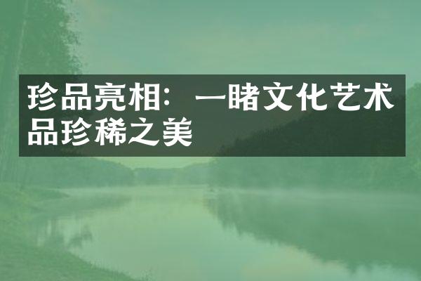 珍品亮相：一睹文化艺术品珍稀之美