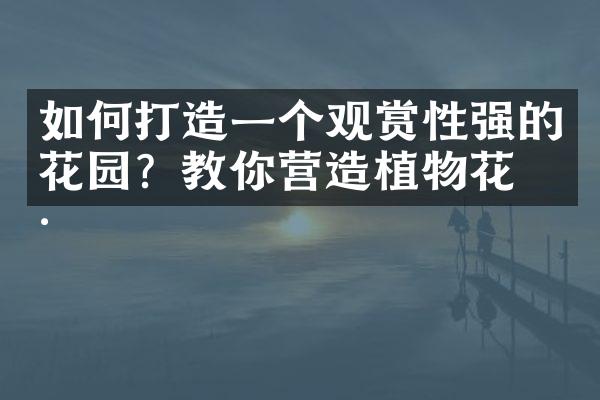 如何打造一个观赏性强的花园？教你营造植物花海