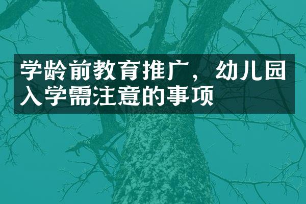 学龄前教育推广，幼儿园入学需注意的事项