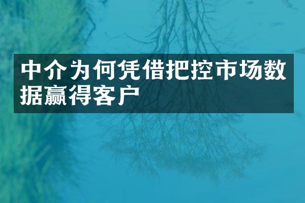 中介为何凭借把控市场数据赢得客户