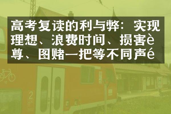 高考复读的利与弊：实现理想、浪费时间、损害自尊、图赌一把等不同声音