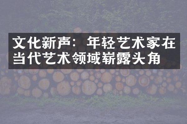 文化新声：年轻艺术家在当代艺术领域崭露头角