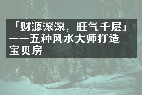 「财源滚滚，旺气千层」——五种风水师打造的宝贝房