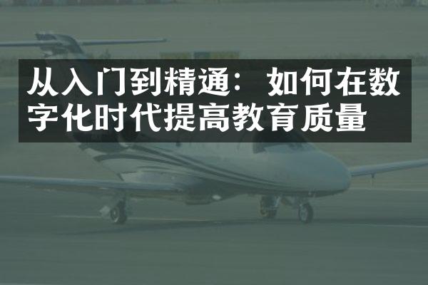 从入门到精通：如何在数字化时代提高教育质量？