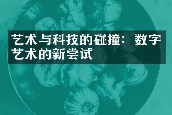 艺术与科技的碰撞：数字艺术的新尝试