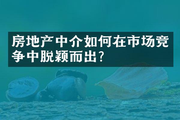 房地产中介如何在市场竞争中脱颖而出？