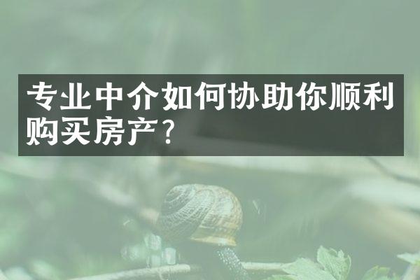 专业中介如何协助你顺利购买房产？