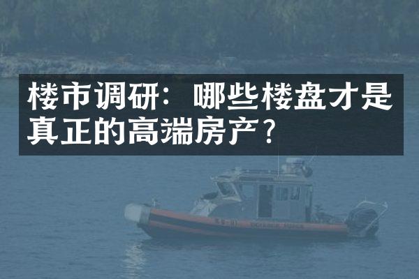 楼市调研：哪些楼盘才是真正的高端房产？