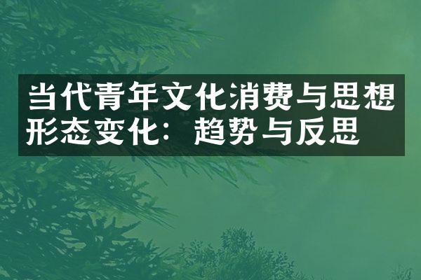 当代青年文化消费与思想形态变化：趋势与反思