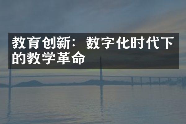 教育创新：数字化时代下的教学革命