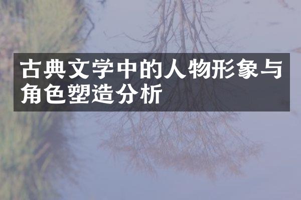 古典文学中的人物形象与角色塑造分析