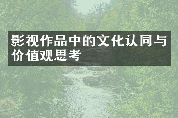 影视作品中的文化认同与价值观思考