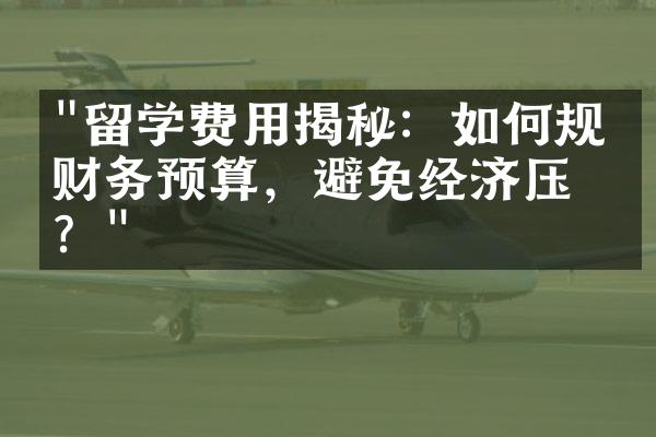 "留学费用揭秘：如何规划财务预算，避免经济压力？"