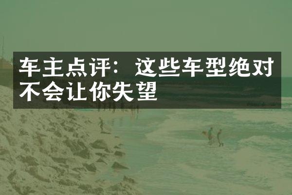 车主点评：这些车型绝对不会让你失望