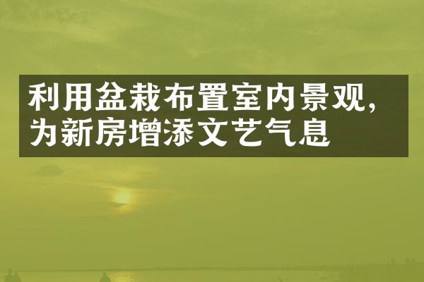 利用盆栽布置室内景观，为新房增添文艺气息