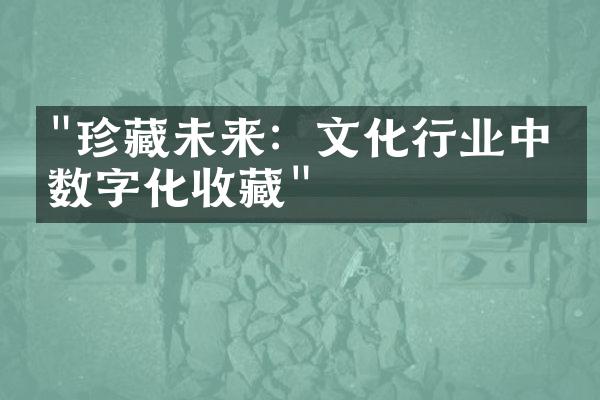 "珍藏未来：文化行业中的数字化收藏"