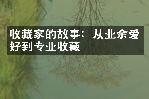 收藏家的故事：从业余爱好到专业收藏